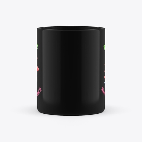 Valentine Day Ghost Gift Mug Black T-Shirt Right
