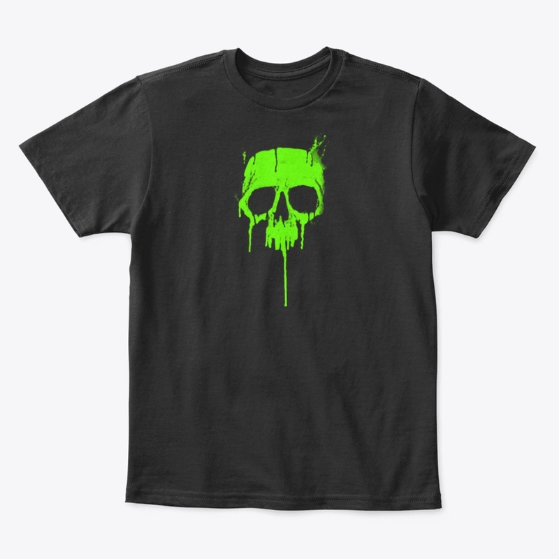 Classic Metal Graffiti Skull - Dripping