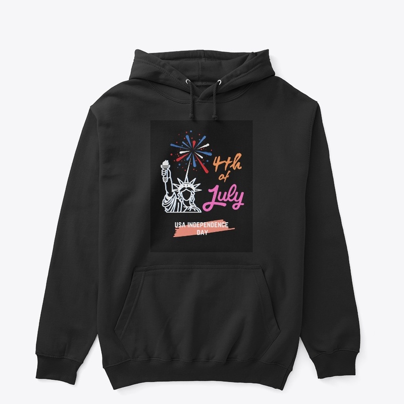 "USA Independence Day" Black T-shirt