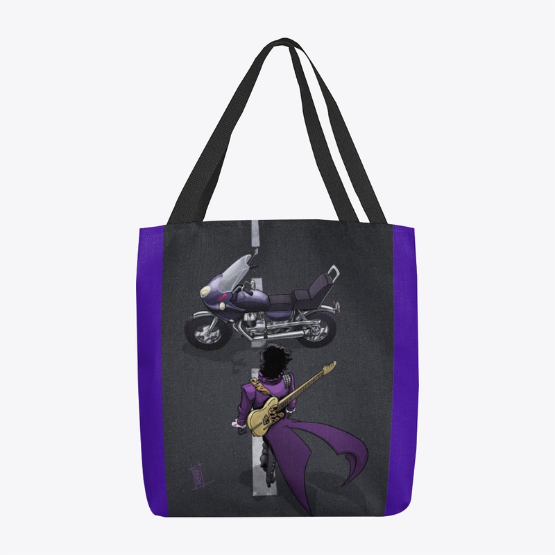 Purple Funk Guitar with Motorcycle