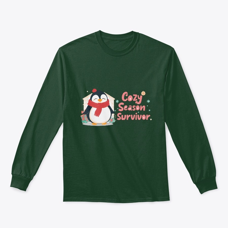 Cozy Season Survivor Penguin Design