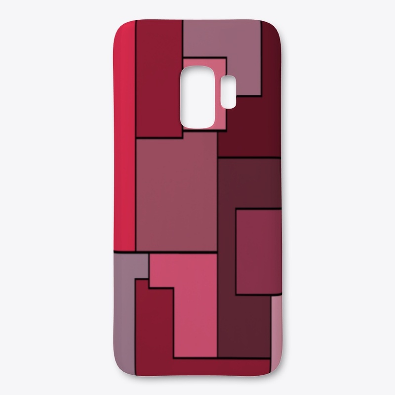 Abstract red block different hues