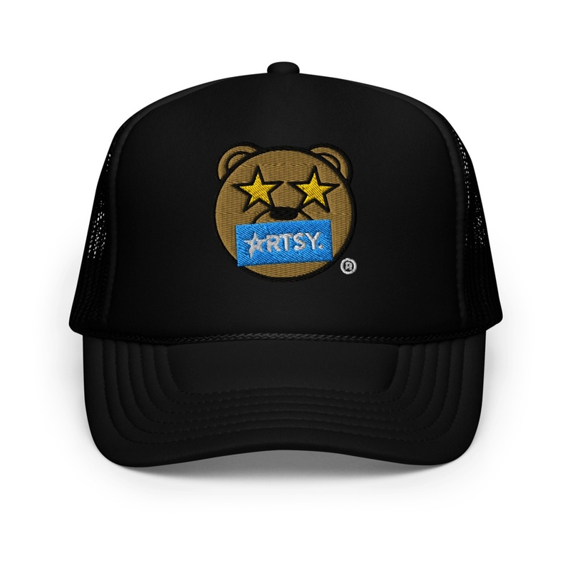Artsy Life Teddy Bear Trucker (Black)