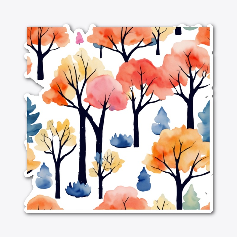 Trees in Watercolor