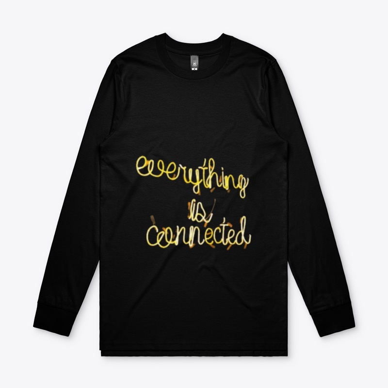 Every thing is connected black t-shirt