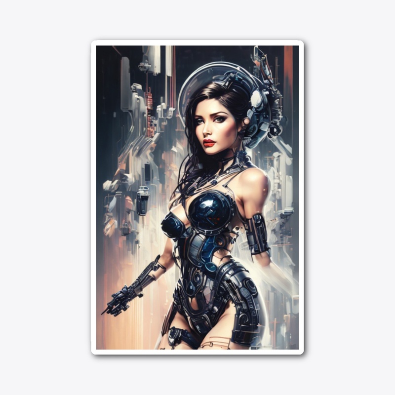 Futuristic Cyborg Woman