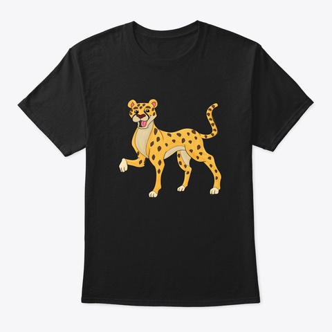 Leopard Animal Lover Safari Gift Black T-Shirt Front