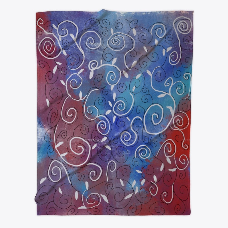 Blue and White Swirls