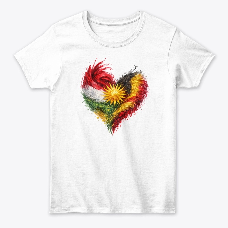 Kurdish-Belgian Heart: Unity Design