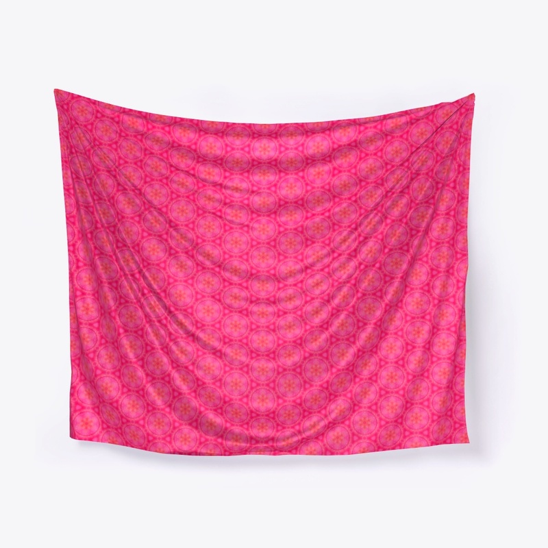 Pink Geometric Flowers Repeating Pattern