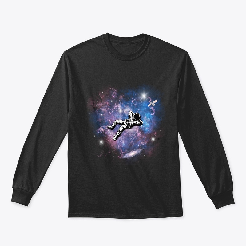 Astronaut Galaxy Stars Satellite