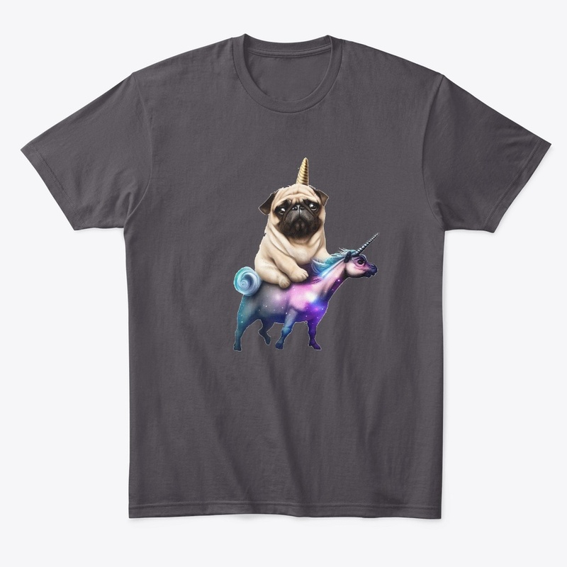 Pugacorn Riding Cosmic Unicorn