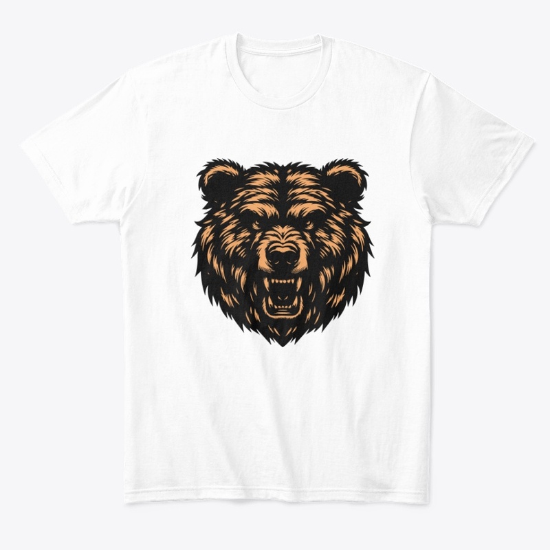 Angry Bear Head Design