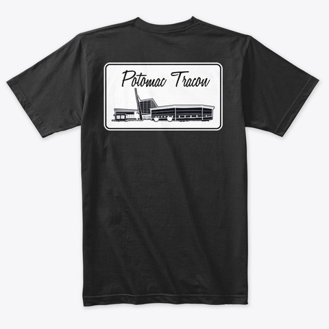 Potomac Tracon Vintage Black T-Shirt Back