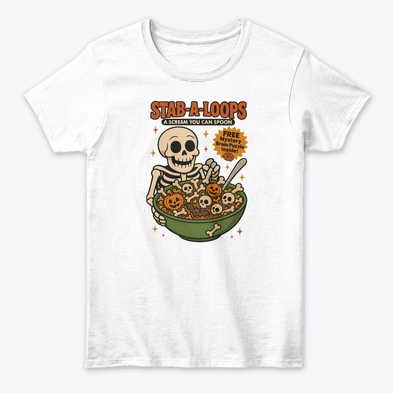 Comfort Colors Horror Skeleton Cereal 