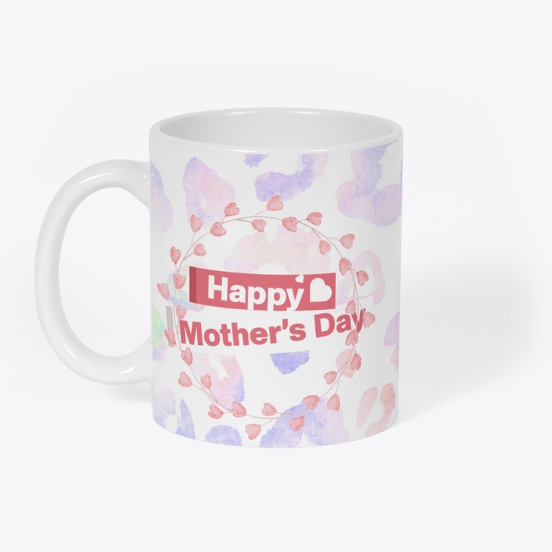Happy Mothers Day With Pink & Blue