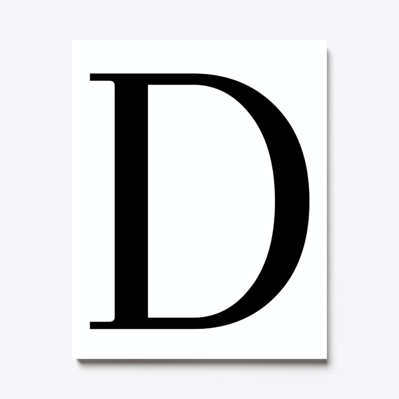 'D' typography