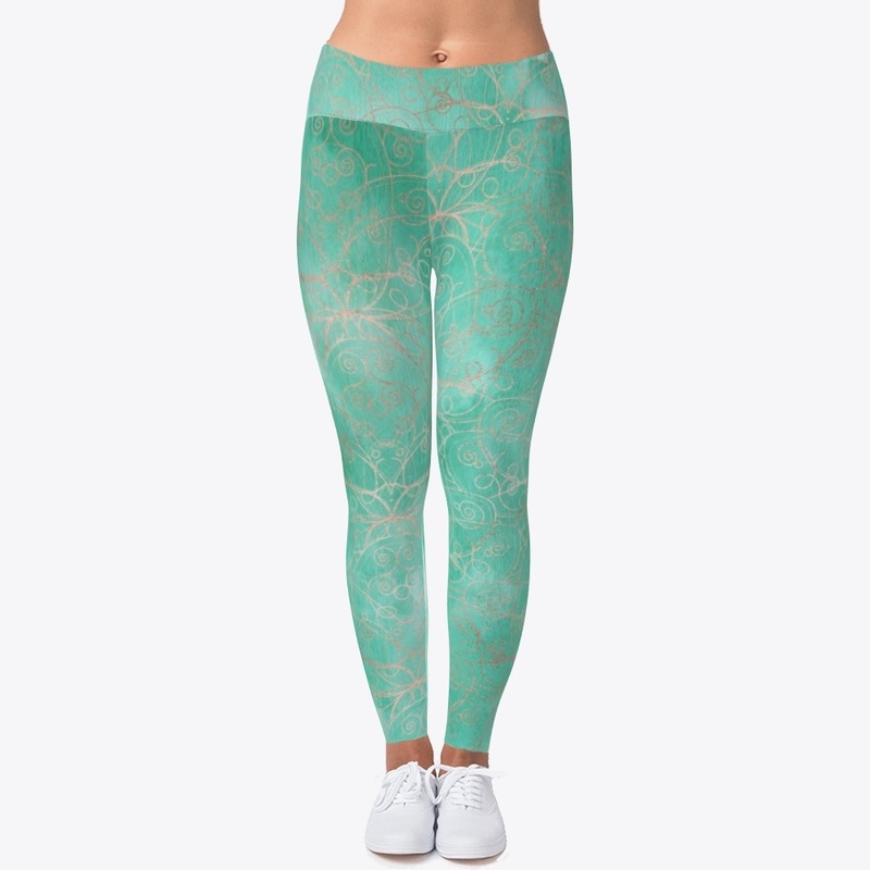 Lotus Pattern Seafoam Green