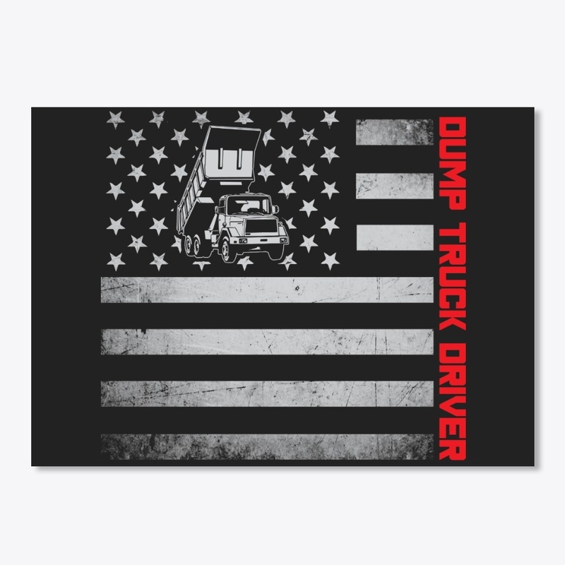 Dump Truck Driver US Flag