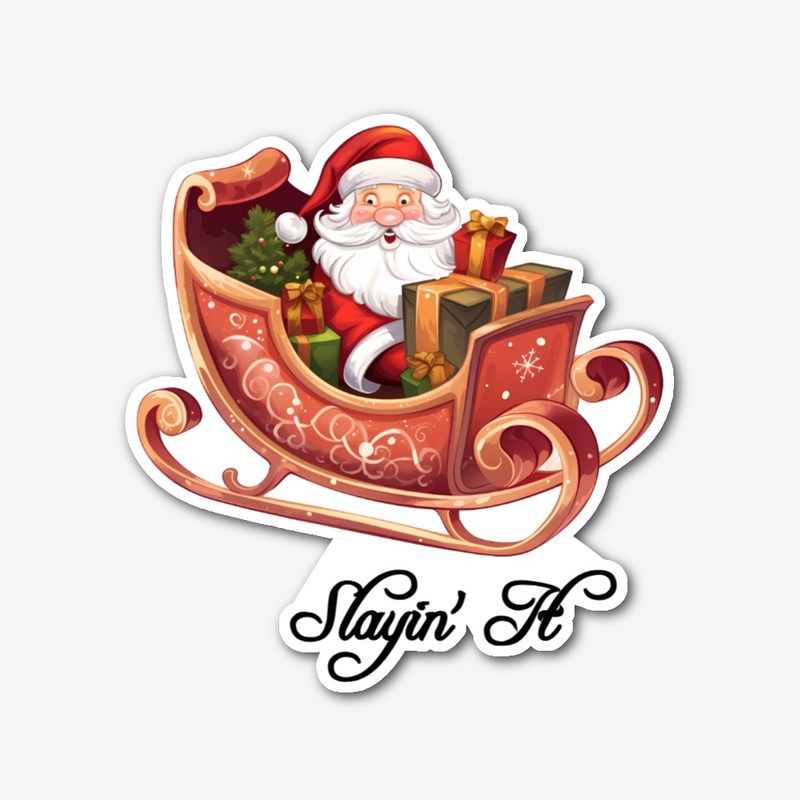 Slayin' It White Santa Design 1