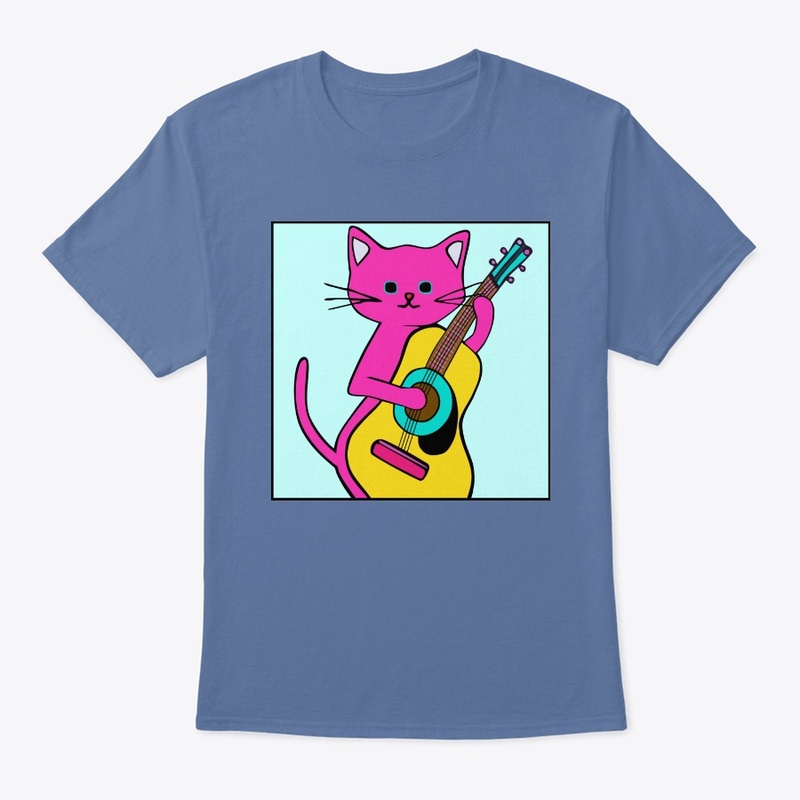 Pink Cat Plays Guitar