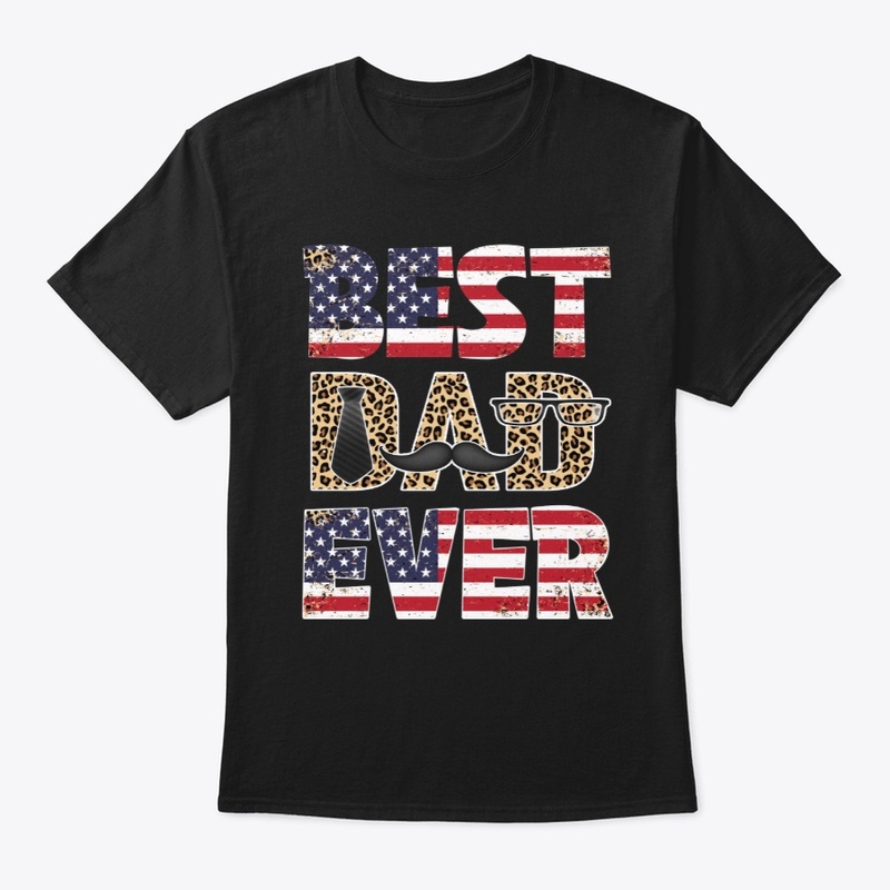 Best Dad Ever Leopard Plaid Father's Day