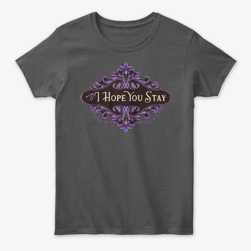 Hope You Stay womens violet tee