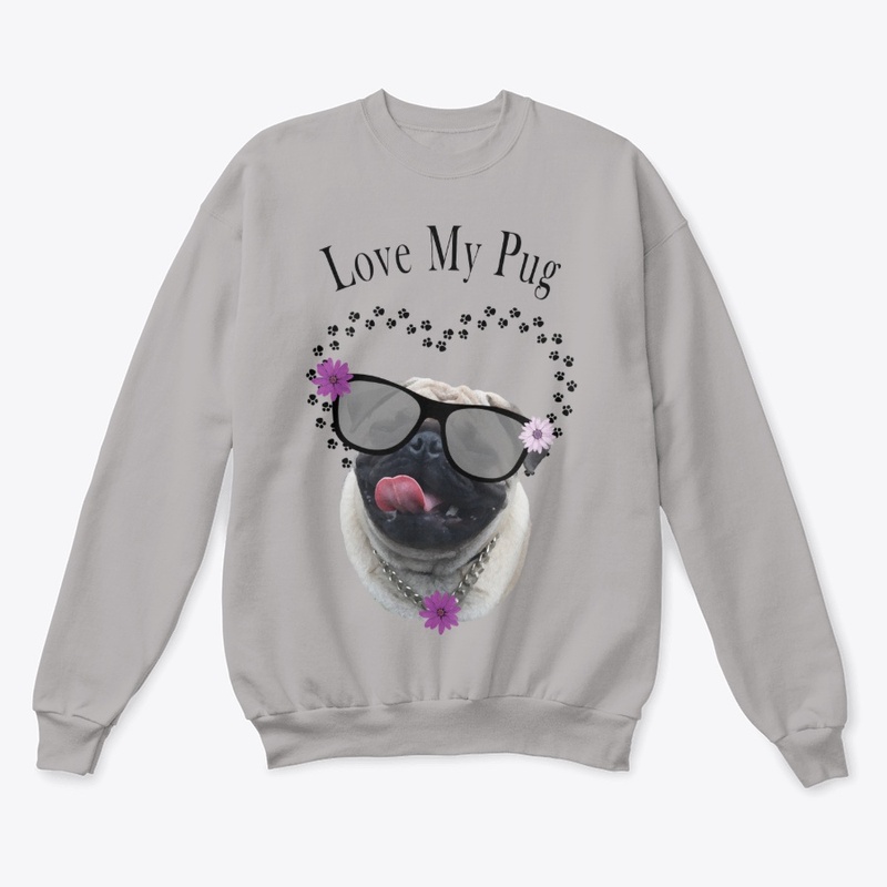 Love My Pug in Sunglasses