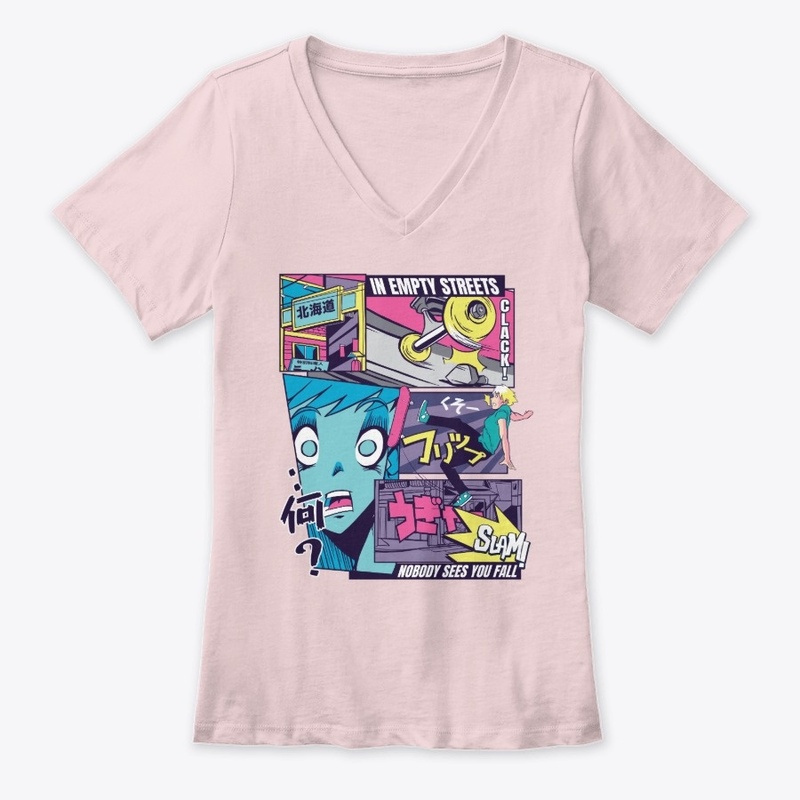 Anime Vaporwave Skater Fall Comic