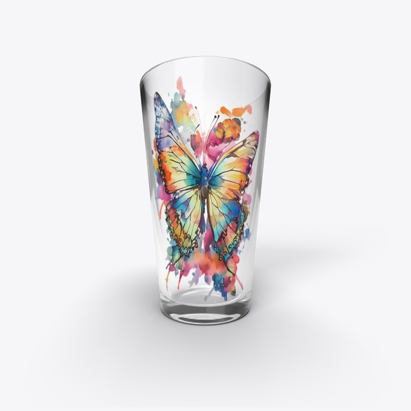A colorful single butterfly