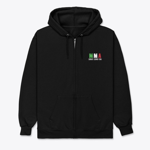 Mexican Martial Arts Zip Hoodie Black áo T-Shirt Front