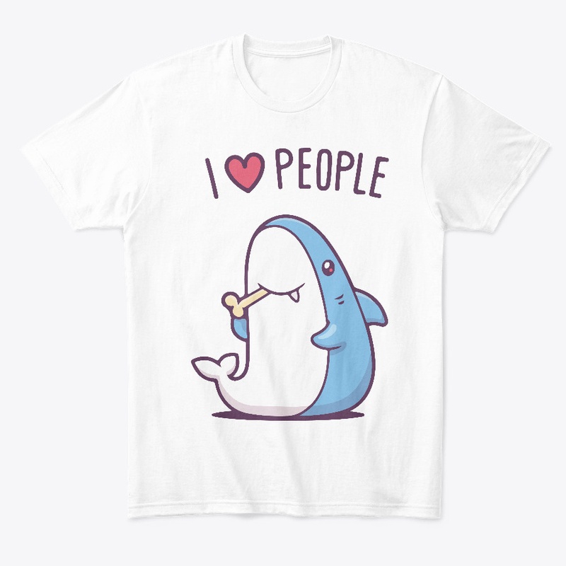 Funny Shark I love people