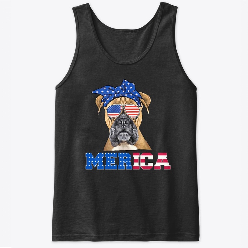 American Flag Boxer T-shirt