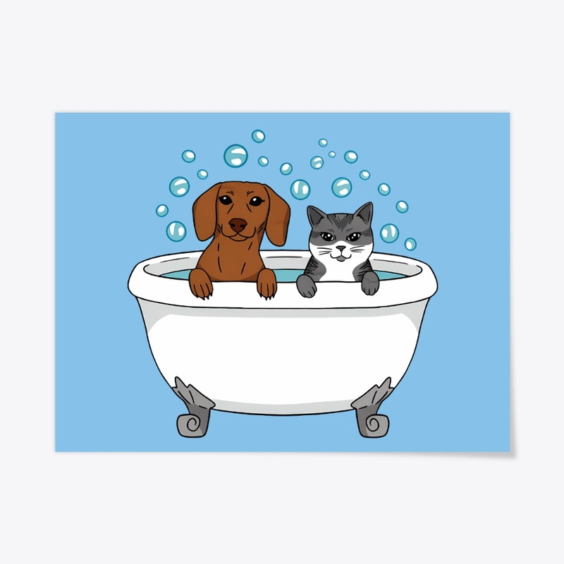 Dog and Cat Bath Time