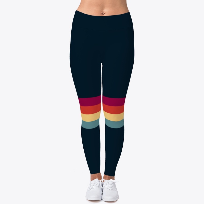 Ujizane Abstract Colorful Retro Stripes