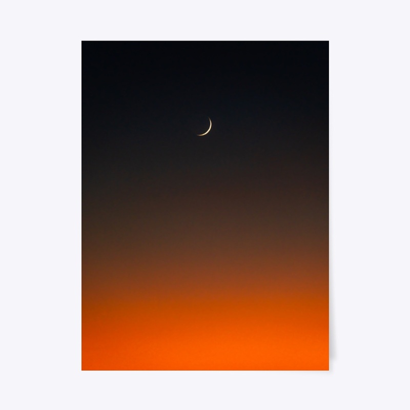Pacific Sunset Moon