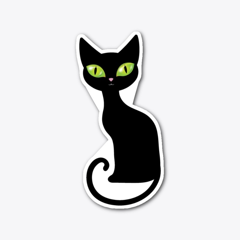 Black Cat with Green Eyes! Anime  eyes .