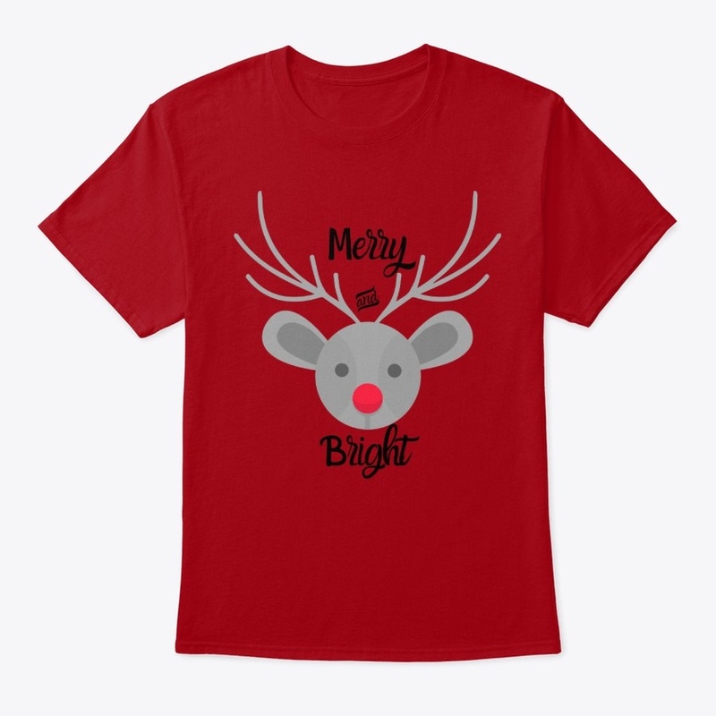 Merry and Bright Reindeer Tee