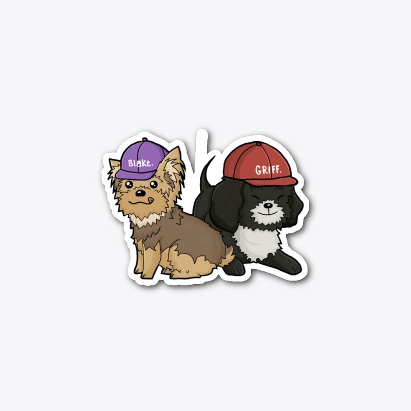 Bowie and Panda Die Cut Sticker