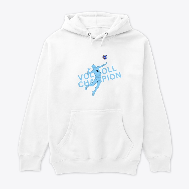 Voliball tex printed white hoodies 