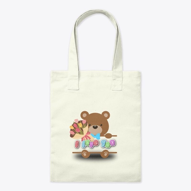 I love you flower and bear collection