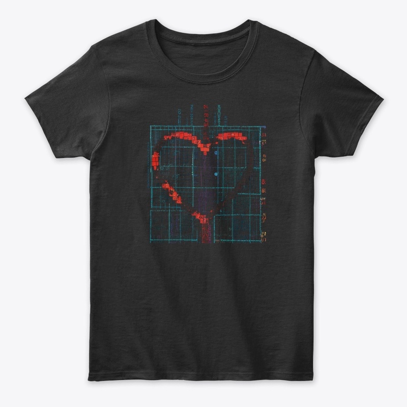 Pixelated Heart Code Design 