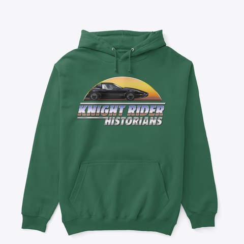 Knight Rider Historians   Kitt Logo Forest Green Camiseta Front