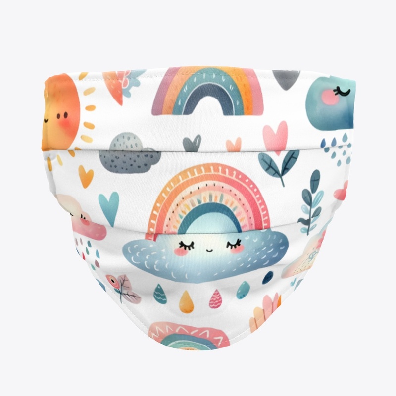 Funny Cozy Scandinavian Clouds Pattern