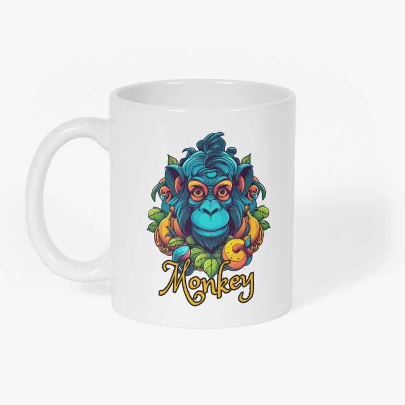 Black Blue Illustrated Monkey Adventure 