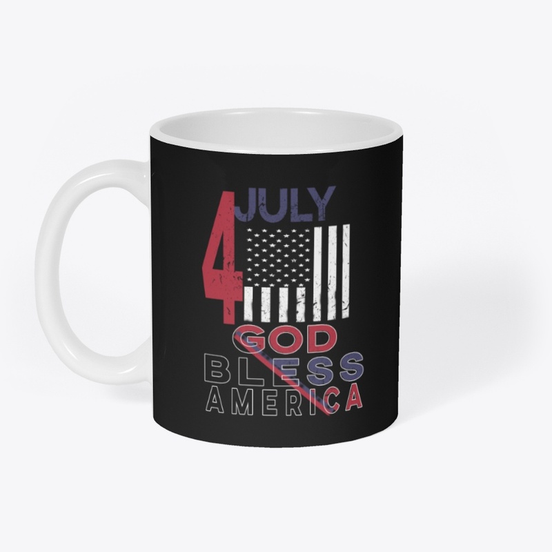 4 JULY GOD BLESS USA T SHIRT