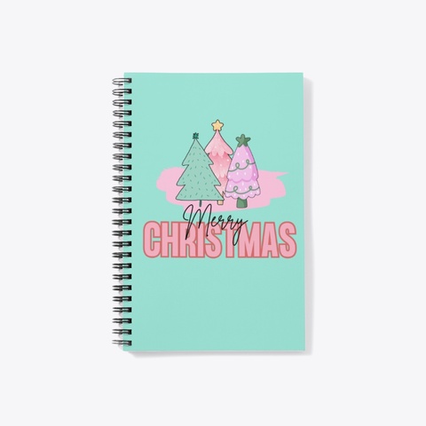 Notebook Pink Christmas Mint Maglietta Front