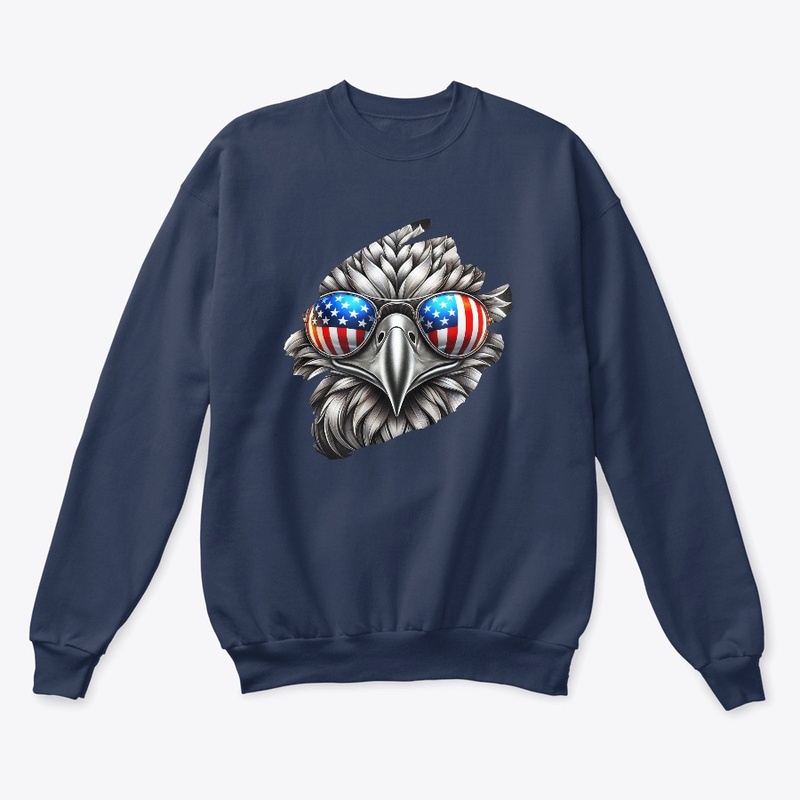Eagle Art with American Flag Sunglasses