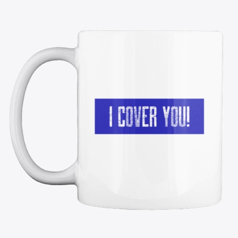 I cover you. quotes blue background