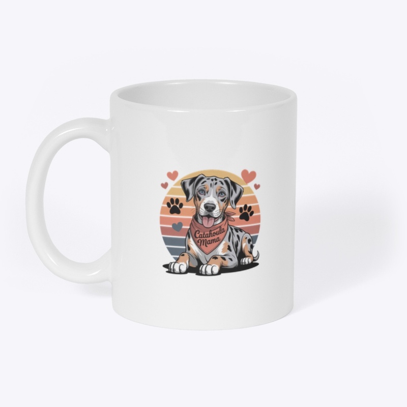 Proud Catahoula Mama Vintage Sunset Dog 